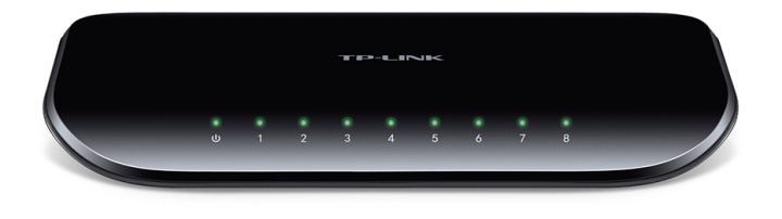 TP-LINK, nätverksswitch, 8-ports 10/100/1000Mbps, RJ45 in de groep COMPUTERS & RANDAPPARATUUR / Netwerk / Schakelaars / 10/100/1000Mbps bij TP E-commerce Nordic AB (38-1519)