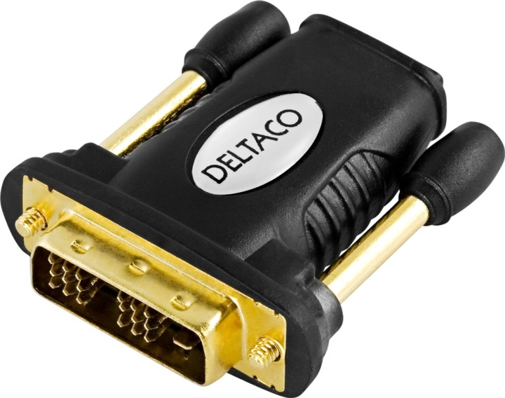 DELTACO HDMI-adapter, Full HD @60Hz, HDMI 19-pin female to DVI-D male in de groep HOME ELECTRONICS / Kabels & Adapters / HDMI / Adapters bij TP E-commerce Nordic AB (38-1578)