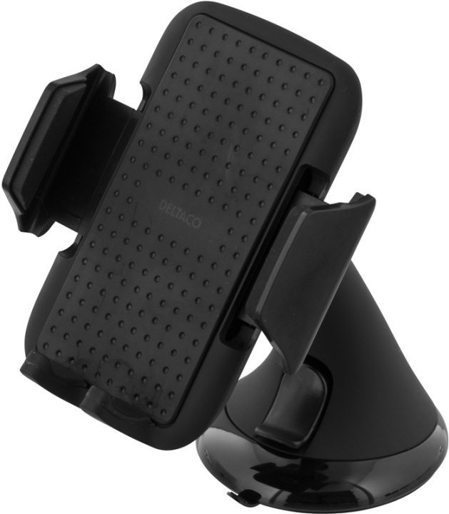 DELTACO car holder for smartphone, adjustable with suction cup, black in de groep AUTO / Autohouder / Autohouder Smartphone bij TP E-commerce Nordic AB (38-16017)
