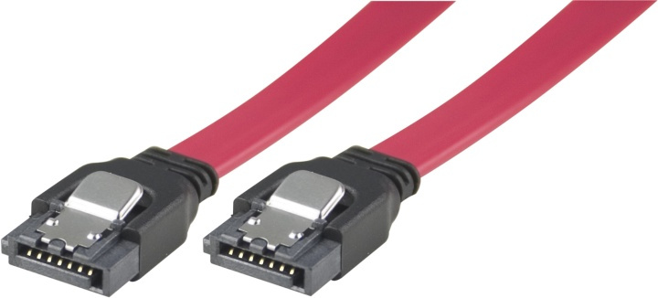 DELTACO SATA/SAS-kabel, lås-clips, rak-rak, 0,5m in de groep COMPUTERS & RANDAPPARATUUR / Computerkabels / Interne / SATA bij TP E-commerce Nordic AB (38-16197)