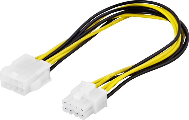 DELTACO Förlängningskabel 8-pin EPS12V ha-ho, 25cm in de groep COMPUTERS & RANDAPPARATUUR / Computerkabels / Interne / Stroomkabels & Adapters bij TP E-commerce Nordic AB (38-16265)