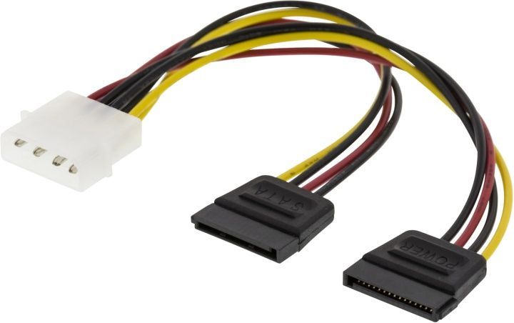 DELTACO Y-voedingskabel voor 2xSeriële ATA harde schijven (SATA-S3) in de groep COMPUTERS & RANDAPPARATUUR / Computerkabels / Interne / Stroomkabels & Adapters bij TP E-commerce Nordic AB (38-16274)