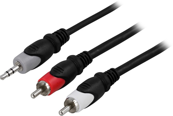 DELTACO Ljudkabel 3,5mm ha - 2xRCA ha 15m in de groep HOME ELECTRONICS / Kabels & Adapters / RCA / Kabels bij TP E-commerce Nordic AB (38-16703)