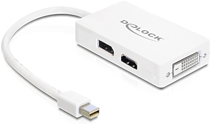 DeLOCK Mini DisplayPort till DVI/HDMI/DisplayPort, 0,1, vit in de groep HOME ELECTRONICS / Kabels & Adapters / HDMI / Adapters bij TP E-commerce Nordic AB (38-16717)