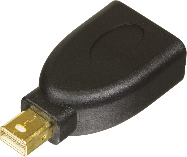 DELTACO Mini DisplayPort ha naar DisplayPort ho, zwart (MDP-DP) in de groep COMPUTERS & RANDAPPARATUUR / Computerkabels / DisplayPort / Adapters bij TP E-commerce Nordic AB (38-16799)