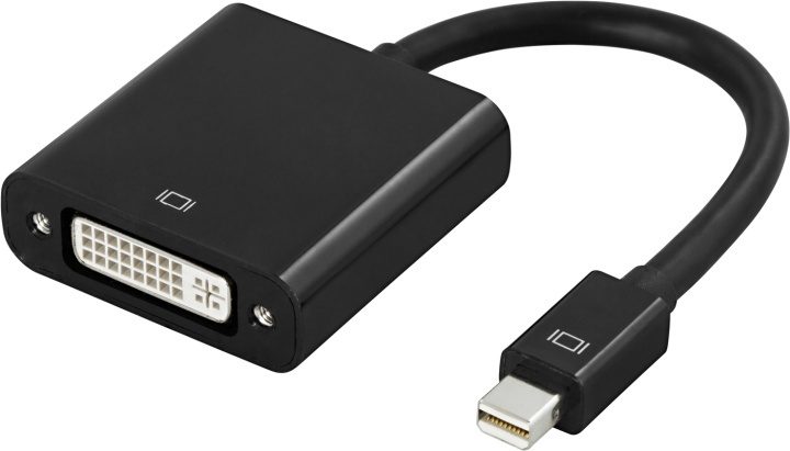 DELTACO mini DisplayPort to DVI-D adapter,Full HD @60Hz, 9 Gb/s, 0,1m in de groep COMPUTERS & RANDAPPARATUUR / Computerkabels / DisplayPort / Adapters bij TP E-commerce Nordic AB (38-16806)