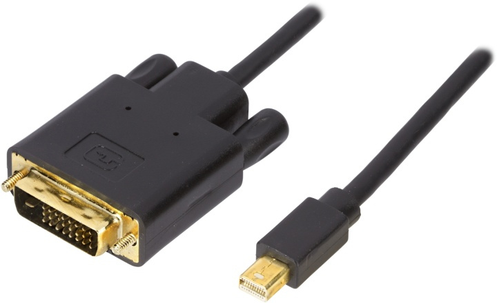 DELTACO mini DisplayPort till DVI-D kabel, ha-ha, 1m, svart in de groep COMPUTERS & RANDAPPARATUUR / Computerkabels / DisplayPort / Kabels bij TP E-commerce Nordic AB (38-16807)