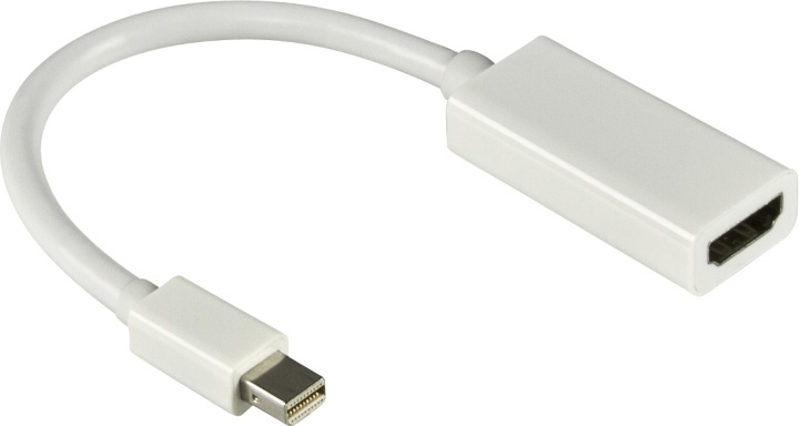 DELTACO Mini DisplayPort to HDMI adapter, 0,2m, white in de groep HOME ELECTRONICS / Kabels & Adapters / HDMI / Adapters bij TP E-commerce Nordic AB (38-16821)