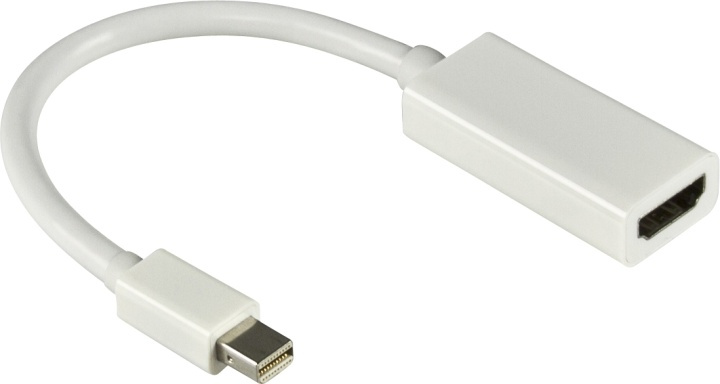 DELTACO mini DisplayPort naar HDMI-adapter, 20-pins ha - ho, 0,2 m, wit in de groep HOME ELECTRONICS / Kabels & Adapters / HDMI / Adapters bij TP E-commerce Nordic AB (38-16821)