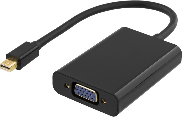 DELTACO mini DisplayPort to VGA-adapter with audio, Full HD @60Hz, in de groep COMPUTERS & RANDAPPARATUUR / Computerkabels / DisplayPort / Adapters bij TP E-commerce Nordic AB (38-16852)