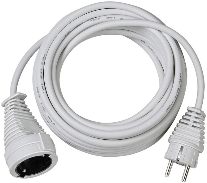 Brennenstuhl geaarde verlengkabel, CEE 7/7 - CEE 7/4, 10m, wit (1168460) in de groep HUISHOUDEN & TUIN / Elektriciteit & Verlichting / Verlengkabels bij TP E-commerce Nordic AB (38-16916)