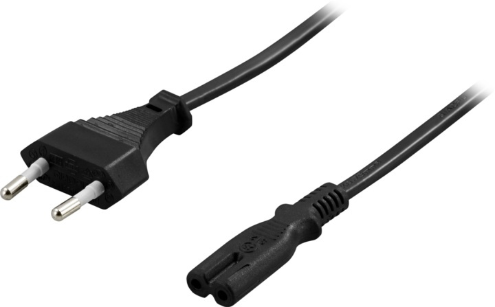 DELTACO ongeaarde apparaatkabel, recht CEE 7/16 - recht IEC C7, 10m (DEL-109AP) in de groep COMPUTERS & RANDAPPARATUUR / Computerkabels / Elektrische kabels bij TP E-commerce Nordic AB (38-17013)