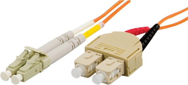 DELTACO OM1 fiber cable, LC - SC, duplex, UPC, 62,5/125, 0.5m, orange in de groep COMPUTERS & RANDAPPARATUUR / Computerkabels / Netwerkkabels / Glasvezelbekabeling bij TP E-commerce Nordic AB (38-17057)