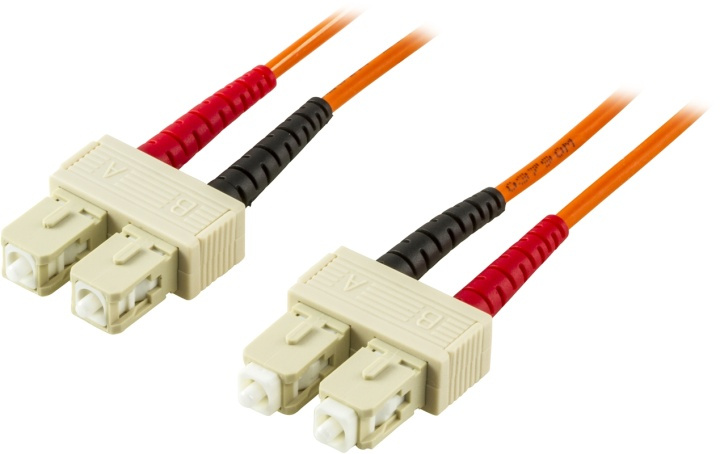 DELTACO OM2 fiber cable, SC - SC, duplex, UPC, 50/125, 10m, orange in de groep COMPUTERS & RANDAPPARATUUR / Computerkabels / Netwerkkabels / Glasvezelbekabeling bij TP E-commerce Nordic AB (38-17100)