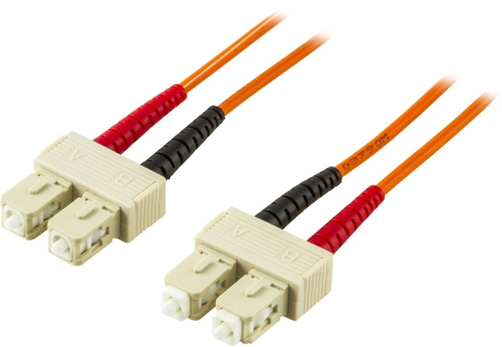 DELTACO OM1 fiber cable, SC - SC, duplex, UPC, 62,5/125, 10m, orange in de groep COMPUTERS & RANDAPPARATUUR / Computerkabels / Netwerkkabels / Glasvezelbekabeling bij TP E-commerce Nordic AB (38-17106)