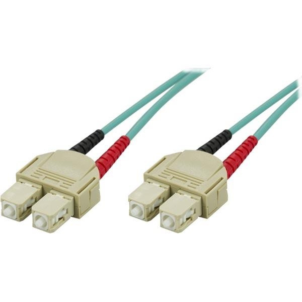 DELTACO OM3 fiberkabel SC - SC, duplex, multimode, 50/125, 1m in de groep COMPUTERS & RANDAPPARATUUR / Computerkabels / Netwerkkabels / Glasvezelbekabeling bij TP E-commerce Nordic AB (38-17178)