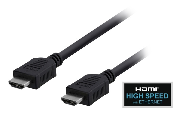 EPZI HDMI-kabel, v1.4+Ethernet, 19-pin ha-ha, 1080p, svart, 1m (HDMI-1012) in de groep HOME ELECTRONICS / Kabels & Adapters / HDMI / Kabels bij TP E-commerce Nordic AB (38-17519)