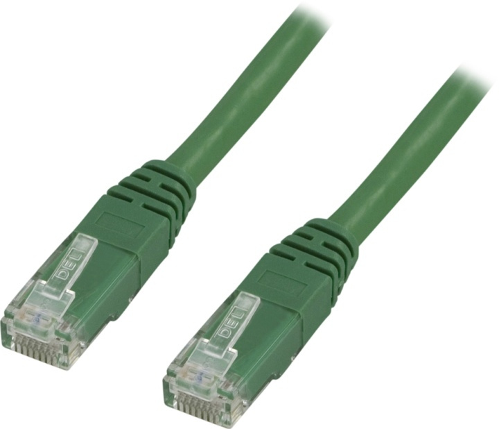 DELTACO U/UTP Cat5e patchkabel 0.5m, grön in de groep COMPUTERS & RANDAPPARATUUR / Computerkabels / Netwerkkabels / Cat5e bij TP E-commerce Nordic AB (38-17539)