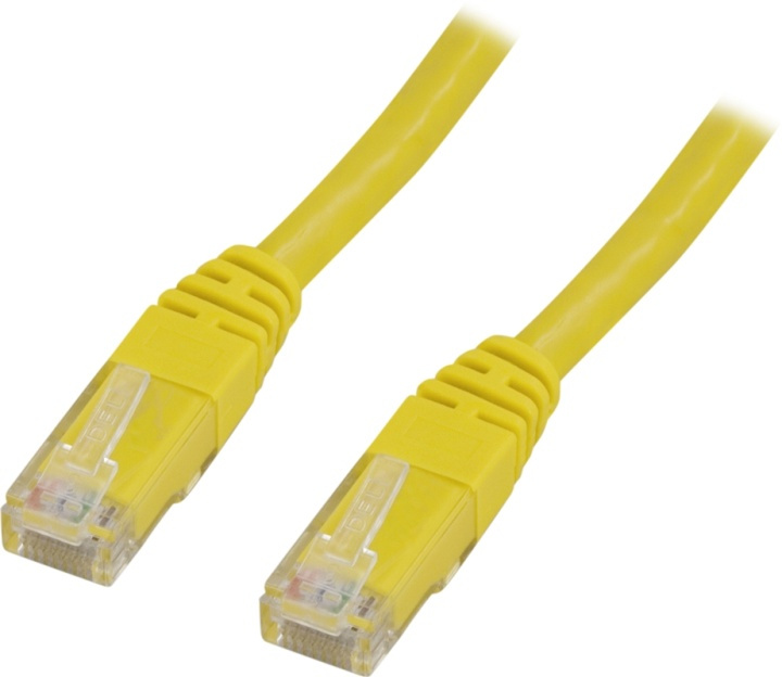 DELTACO U/UTP Cat5e patchkabel 0.5m, gul in de groep COMPUTERS & RANDAPPARATUUR / Computerkabels / Netwerkkabels / Cat5e bij TP E-commerce Nordic AB (38-17540)