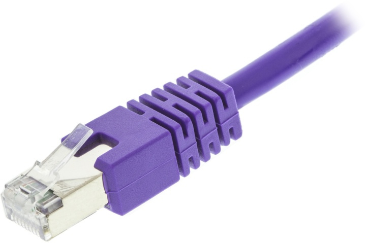 DELTACO F/UTP Cat6 patchkabel 0,3m, lila in de groep COMPUTERS & RANDAPPARATUUR / Computerkabels / Netwerkkabels / Cat6 bij TP E-commerce Nordic AB (38-17607)