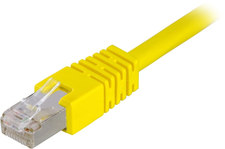 DELTACO F/UTP Cat6 patchkabel, LSZH, 0.3m, gul in de groep COMPUTERS & RANDAPPARATUUR / Computerkabels / Netwerkkabels / Cat6 bij TP E-commerce Nordic AB (38-17612)