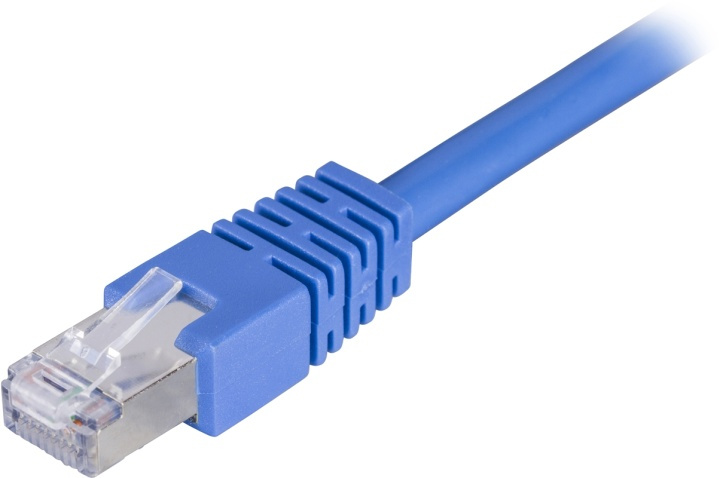 DELTACO F/UTP Cat6 patchkabel 0.5m, blå in de groep COMPUTERS & RANDAPPARATUUR / Computerkabels / Netwerkkabels / Cat6 bij TP E-commerce Nordic AB (38-17617)