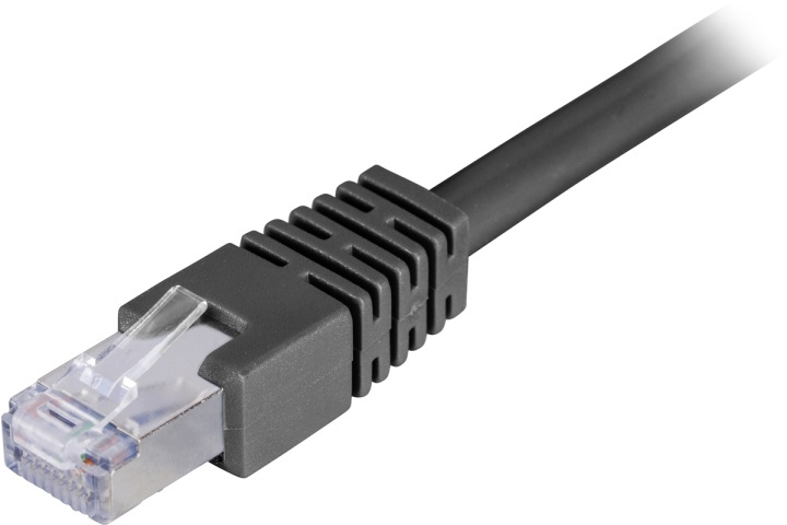 DELTACO F/UTP Cat6 patchkabel 50m, svart in de groep COMPUTERS & RANDAPPARATUUR / Computerkabels / Netwerkkabels / Cat6 bij TP E-commerce Nordic AB (38-17689)