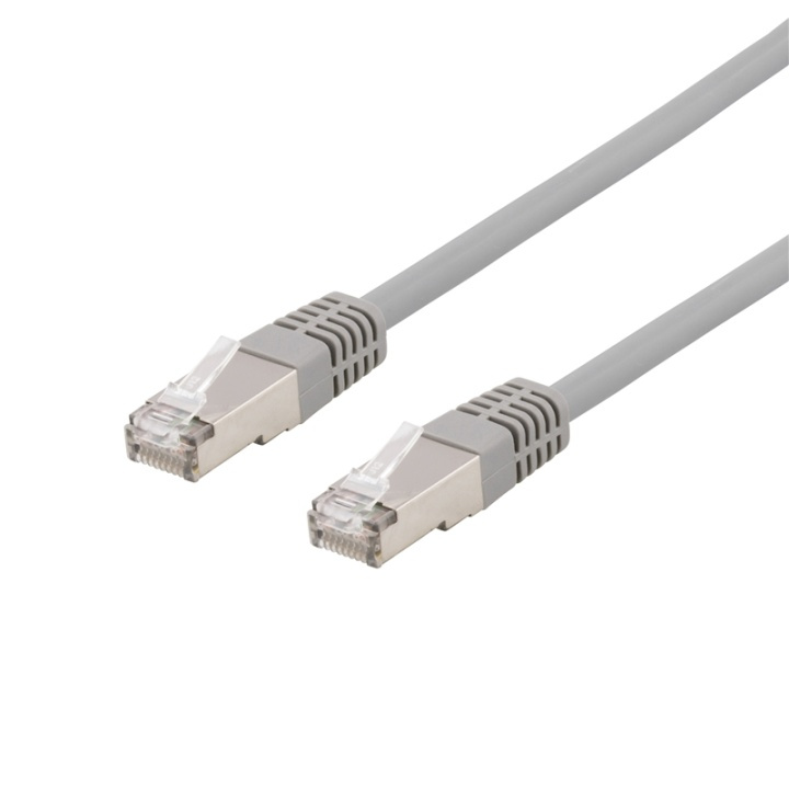 DELTACO S/FTP Cat6 patchkabel, LSZH, 1m, grå in de groep COMPUTERS & RANDAPPARATUUR / Computerkabels / Netwerkkabels / Cat6 bij TP E-commerce Nordic AB (38-17724)