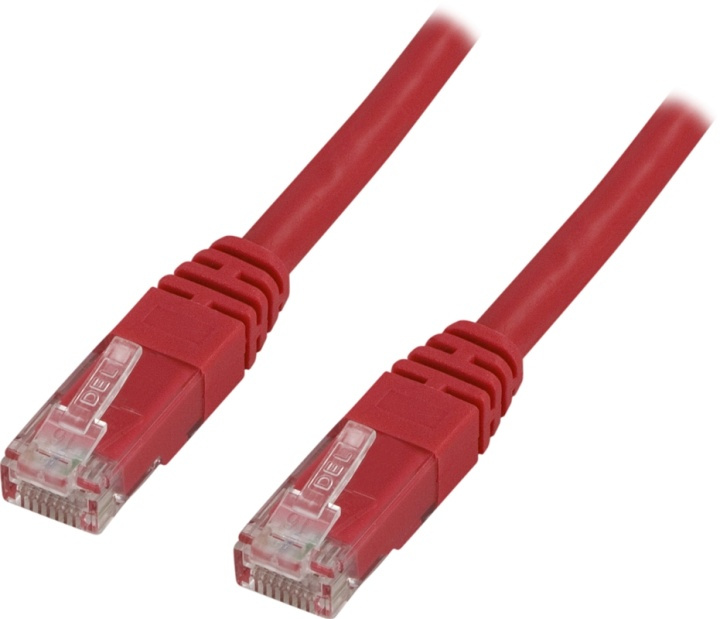 DELTACO U/UTP Cat6 patchkabel 0,75m, röd in de groep COMPUTERS & RANDAPPARATUUR / Computerkabels / Netwerkkabels / Cat6 bij TP E-commerce Nordic AB (38-17758)