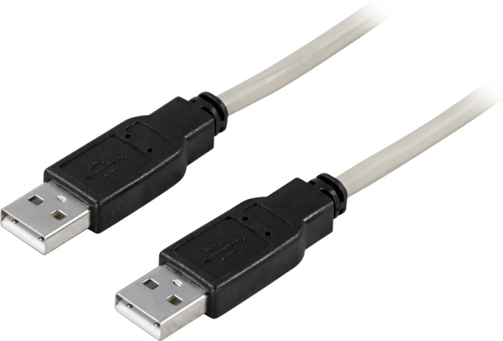 DELTACO USB 2.0 kabel Typ A hane - Typ A hane 0,5m in de groep COMPUTERS & RANDAPPARATUUR / Computerkabels / USB / USB-A / Kabels bij TP E-commerce Nordic AB (38-1783)