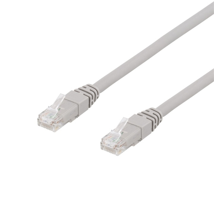 DELTACO U/UTP Cat6a patchkabel, LSZH, 0,5m, grå (TP-60AU) in de groep COMPUTERS & RANDAPPARATUUR / Computerkabels / Netwerkkabels / Cat6 bij TP E-commerce Nordic AB (38-17927)