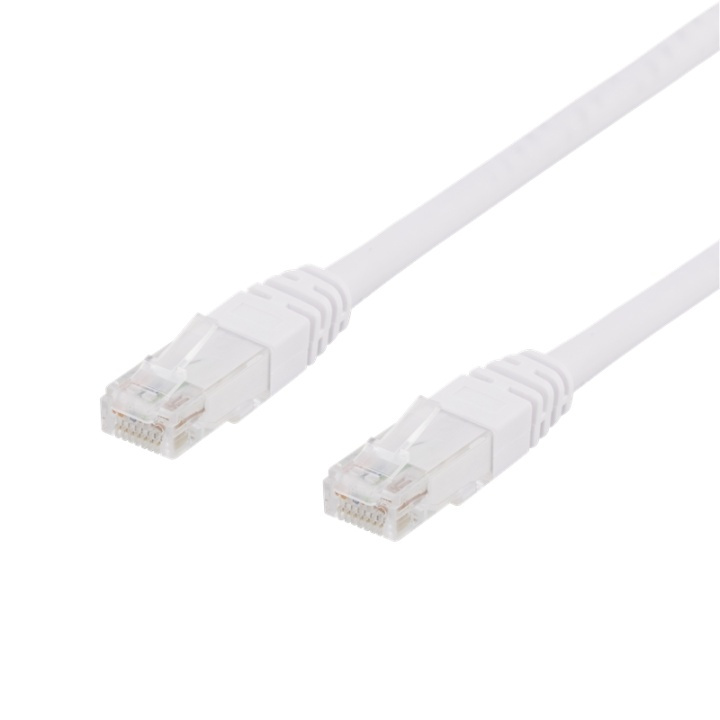 DELTACO UTP Cat6 patchkabel 0.5m, vit in de groep COMPUTERS & RANDAPPARATUUR / Computerkabels / Netwerkkabels / Cat6 bij TP E-commerce Nordic AB (38-17944)