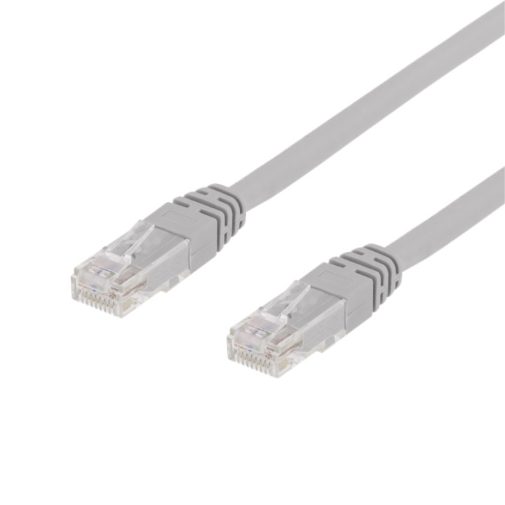 DELTACO UTP Cat6 patchkabel 15m, grå in de groep COMPUTERS & RANDAPPARATUUR / Computerkabels / Netwerkkabels / Cat6 bij TP E-commerce Nordic AB (38-17947)