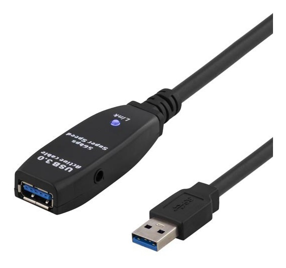 DELTACO PRIME aktiv USB 3.0-förlängningskabel, Typ A ha - ho, 7m, bl in de groep COMPUTERS & RANDAPPARATUUR / Computerkabels / USB / USB-A / Kabels bij TP E-commerce Nordic AB (38-18025)