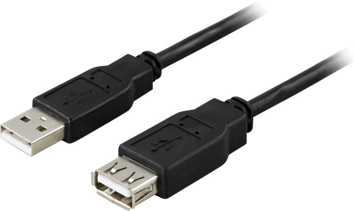 DELTACO USB 2.0 kabel Typ A hane - Typ A hona 0,1m, svart in de groep COMPUTERS & RANDAPPARATUUR / Computerkabels / USB / USB-A / Kabels bij TP E-commerce Nordic AB (38-18043)