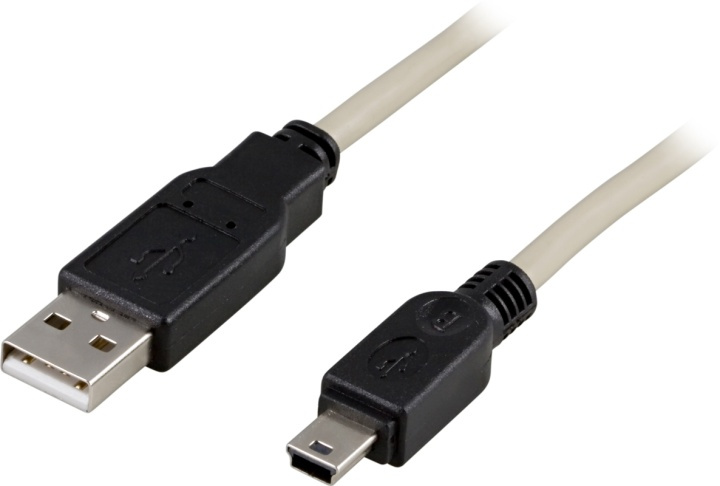 DELTACO USB 2.0 kabel Typ A Hane - Typ Mini B Hane 0,5m in de groep COMPUTERS & RANDAPPARATUUR / Computerkabels / USB / Mini-USB / Kabels bij TP E-commerce Nordic AB (38-18070)