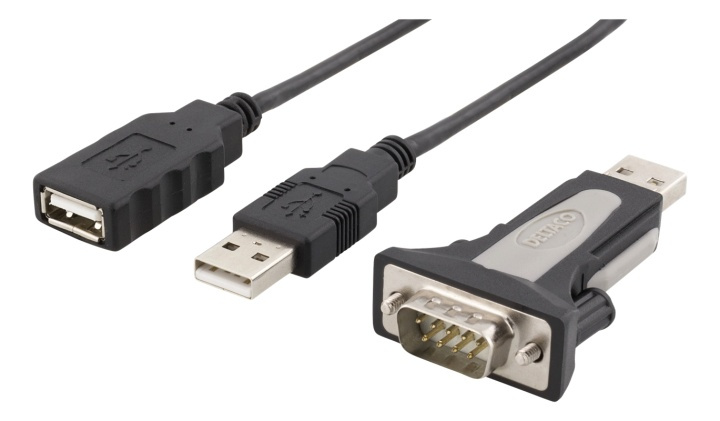 DELTACO USB till seriell adapter RS-232 DB9ha, kabel+adapter in de groep COMPUTERS & RANDAPPARATUUR / Computerkabels / USB / USB-A / Adapters bij TP E-commerce Nordic AB (38-18138)