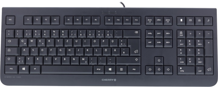 CHERRY KC1000, Nordisk layout, USB, 1,8m kabel, svart in de groep COMPUTERS & RANDAPPARATUUR / Muizen en toetsenborden / Toetsenborden / Met kabel bij TP E-commerce Nordic AB (38-18247)