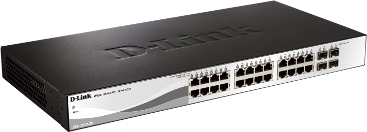 D-Link 24x 10/100/1000 Base-T ports with 4 x 1000Base-T /SFP ports in de groep COMPUTERS & RANDAPPARATUUR / Netwerk / Schakelaars / 10/100/1000Mbps bij TP E-commerce Nordic AB (38-18440)