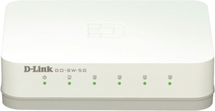 D-link 5-Port Gigabit Easy Desktop Switch, switch 5x10/100/1000, svart in de groep COMPUTERS & RANDAPPARATUUR / Netwerk / Schakelaars / 10/100/1000Mbps bij TP E-commerce Nordic AB (38-18447)
