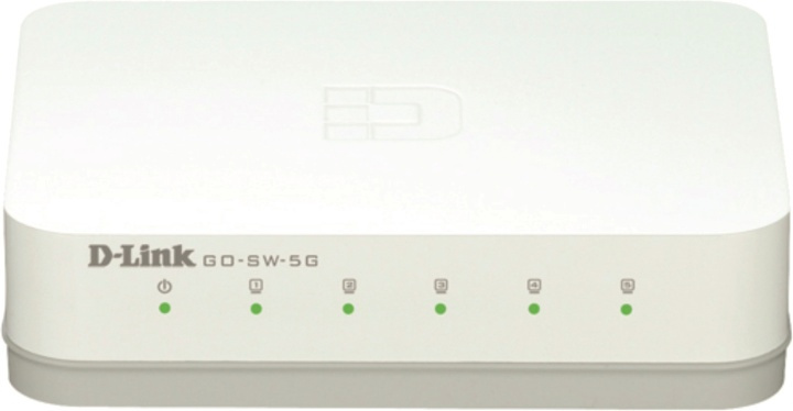 D-link 5-Port Gigabit Easy Desktop Switch, switch 5x10/100/1000, svart in de groep COMPUTERS & RANDAPPARATUUR / Netwerk / Schakelaars bij TP E-commerce Nordic AB (38-18447)