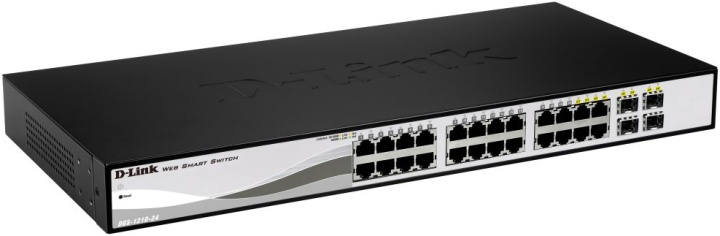 D-Link switch, 24x10/100/1000Mbps, Layer2, 4xSFP in de groep COMPUTERS & RANDAPPARATUUR / Netwerk / Schakelaars / 10/100/1000Mbps bij TP E-commerce Nordic AB (38-18462)