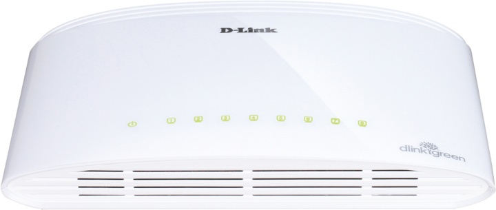 D-Link switch, 8x10/100/1000Mbps, RJ45, bordsm. in de groep COMPUTERS & RANDAPPARATUUR / Netwerk / Schakelaars / 10/100/1000Mbps bij TP E-commerce Nordic AB (38-18466)
