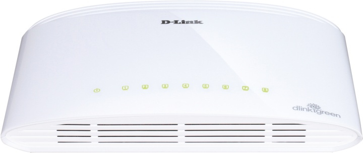 D-Link switch, 8x10/100/1000Mbps, RJ45, bordsm. in de groep COMPUTERS & RANDAPPARATUUR / Netwerk / Schakelaars bij TP E-commerce Nordic AB (38-18466)