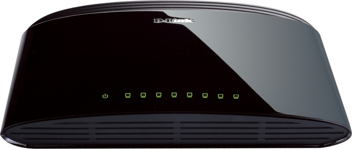 D-Link switch 8x10/100Mbps, NWay, uplink, bordsm. in de groep COMPUTERS & RANDAPPARATUUR / Netwerk / Schakelaars / 10/100Mbps bij TP E-commerce Nordic AB (38-18491)
