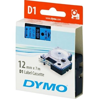 DYMO D1 märktejp standard 12mm, svart på blått, 7m rulle (45016) in de groep COMPUTERS & RANDAPPARATUUR / Printers & Accessoires / Printers / Label machines & Accessoires / Tape bij TP E-commerce Nordic AB (38-18543)