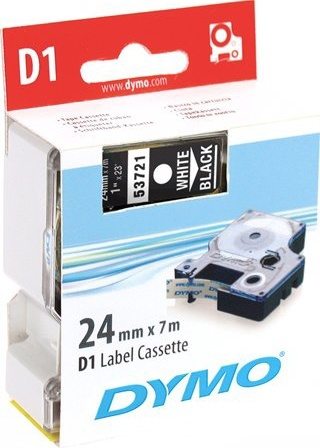 DYMO D1 märktejp standard 24mm, vit / svart, 7m rulle in de groep COMPUTERS & RANDAPPARATUUR / Printers & Accessoires / Printers / Label machines & Accessoires / Tape bij TP E-commerce Nordic AB (38-18569)