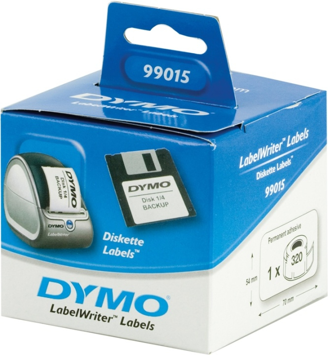 DYMO LabelWriter schijf-etiketten 70x54mm / 320st (S0722440) in de groep COMPUTERS & RANDAPPARATUUR / Printers & Accessoires / Printers / Label machines & Accessoires / Etiketten bij TP E-commerce Nordic AB (38-18586)