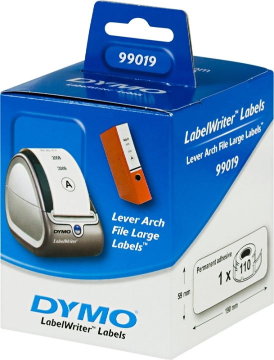 DYMO LabelWriter långa etiketter, 59x190mm, 110st in de groep COMPUTERS & RANDAPPARATUUR / Printers & Accessoires / Printers / Label machines & Accessoires / Etiketten bij TP E-commerce Nordic AB (38-18591)
