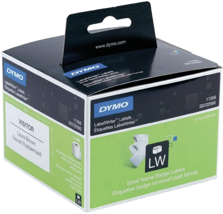 DYMO LabelWriter vita namnskyltar 89x41mm / 300st in de groep COMPUTERS & RANDAPPARATUUR / Printers & Accessoires / Printers / Label machines & Accessoires / Etiketten bij TP E-commerce Nordic AB (38-18598)